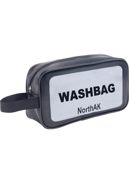 Şeffaf Seyahat Makyaj Çantası3’lü Set - Kozmetik ve Makyaj Çantası Büyük Boy Washbag Siyah fırsatları