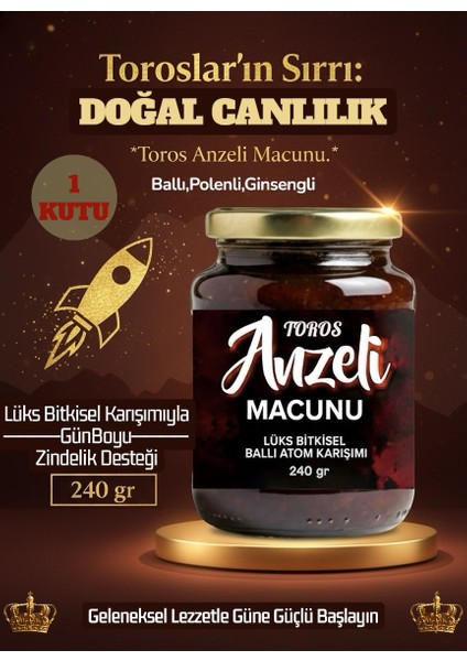 Anzeli Polenli Ginsengli Karışık Bitkisel Besin Güç ve Kuvvet 245 gr