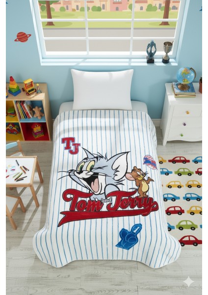 Tom & Jerry Lisanslı Macera Battaniyesi | Tek Kişilik Yumuşacık Pazen - 155X215 cm fiyatları