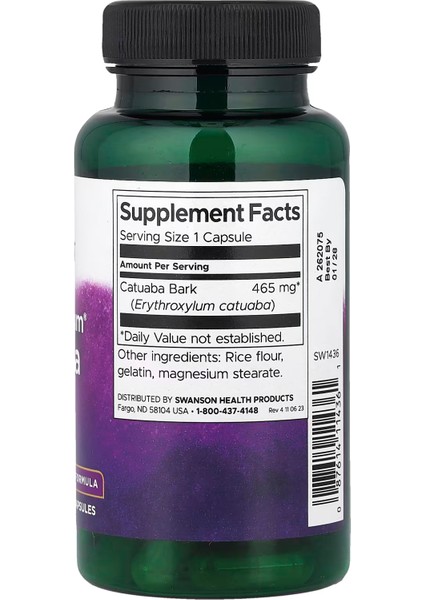 Full Spectrum Catuaba Bark Sexual Health 465MG 60 Kapsül Passion Formula fiyatları