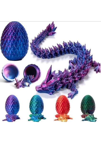 Ejderha Yumurtası ve Ejderha Figür Eklemli Kırılmaz Dayanıklı Figür Oyuncak Ejder