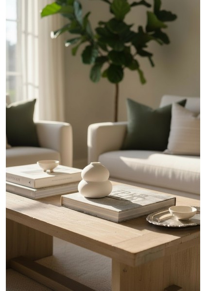 Dekoratif Vazo Beyaz