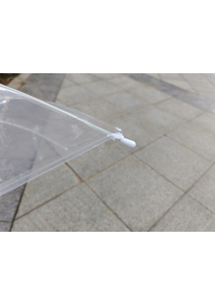 Şeffaf Şemsiye Rüzgâra Dayanıklı Uzun Saplı Orta Boy Yağmur Şemsiyesi Unisex Otomatik 8 Tel indirimleri