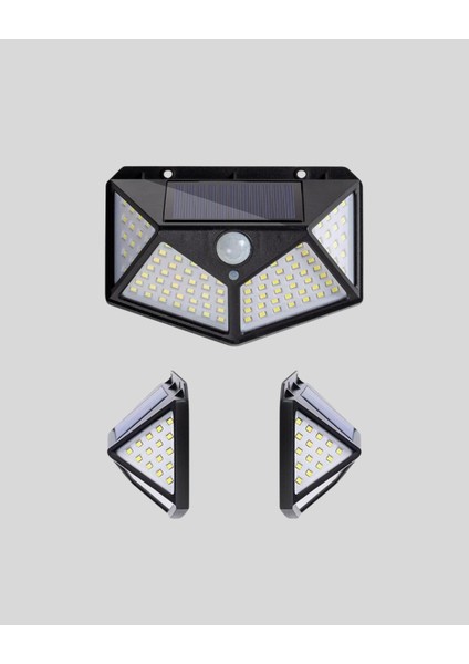 Solar Bahçe Lambası 100 LED Hareket Sensörlü Güneş Enerjili Aydınlatma indirimleri