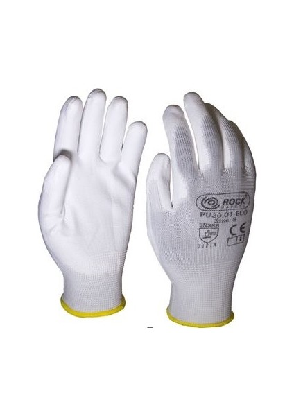 Rock PU20 01 Eco Beyaz Iş Güvenliği Eldiveni
