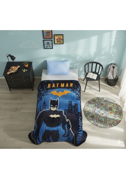 Kara Şövalye Seninle! Batman Gotham Lisanslı Tek Kişilik Çocuk Battaniyesi (155X215 Cm) modelleri