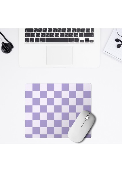 Renkli Damalı Desenli Mousepad / Ofis Hediyelik Mousepad
