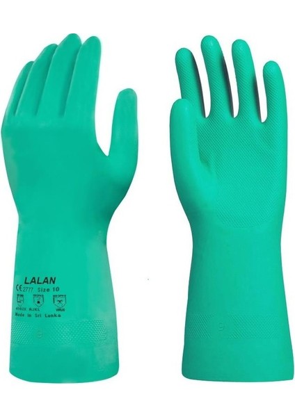Lalan NBRFL001 Yeşil Kimyasal Eldiven Antistatik