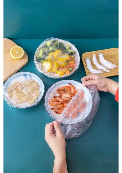 Gıda Koruyucu Bone 200 Adet | Esnek Lastikli Gıda Saklama Kapağı | Tekrar Kullanılabilir Kapak Seti indirimleri