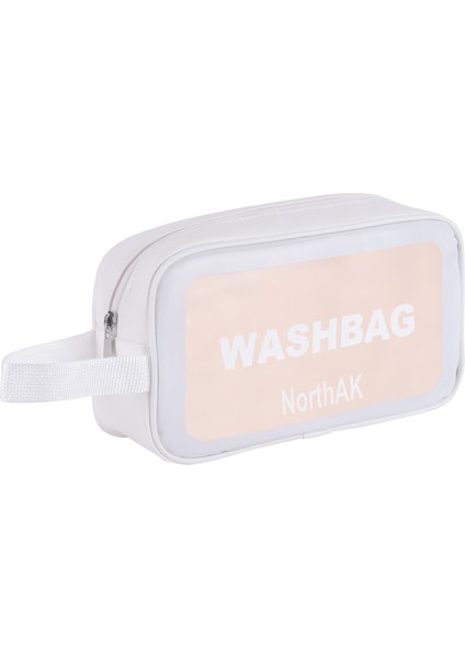 Şeffaf Seyahat Makyaj Çantası - Kozmetik ve Makyaj Çantası Büyük Boy Washbag Pembe fiyatları