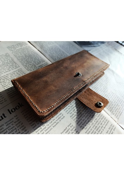 Kesimden Dikime Tamamen El Emeği Gerçek Deri Cüzdan 12 Kart 2 Bölme Alanı (19.4cm*8,5cm) Nul7 modelleri