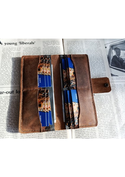 Kesimden Dikime Tamamen El Emeği Gerçek Deri Cüzdan 12 Kart 2 Bölme Alanı (19.4cm*8,5cm) Nul7 fırsatları