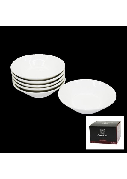 CKR-4144 6 Parça Porselen Çay Tabak (5047)