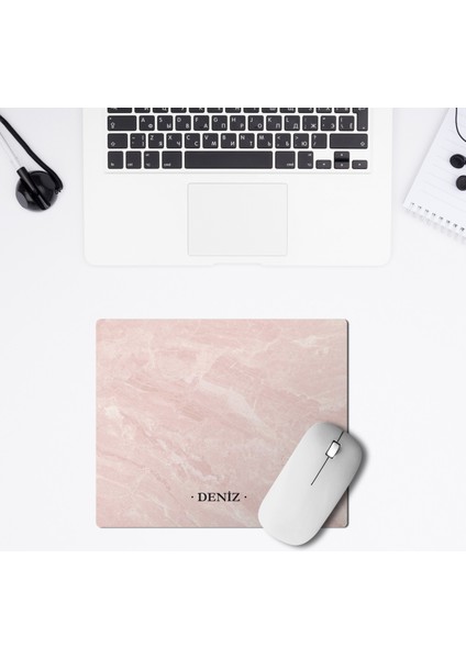 Isme Özel Baskılı Mousepad / Kişiselleştirilebilir Mousepad / Mermer Desenli Mousepad