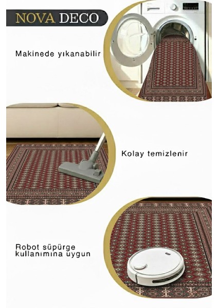 Afgan Motifli Halı | Kaymaz Taban | Yıkanabilir Modern Salon ve Koridor Halısı modelleri