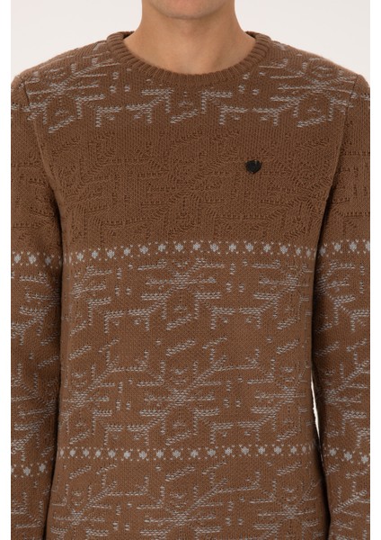 Erkek Kahverengi Kazak /triko 50308237-VR029