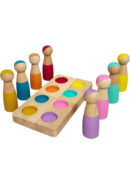 Waldorf 8 Li Peg Bebek Renk Eşleştirme Seti modelleri