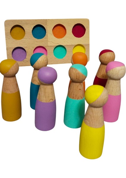 Waldorf 8 Li Peg Bebek Renk Eşleştirme Seti indirimleri