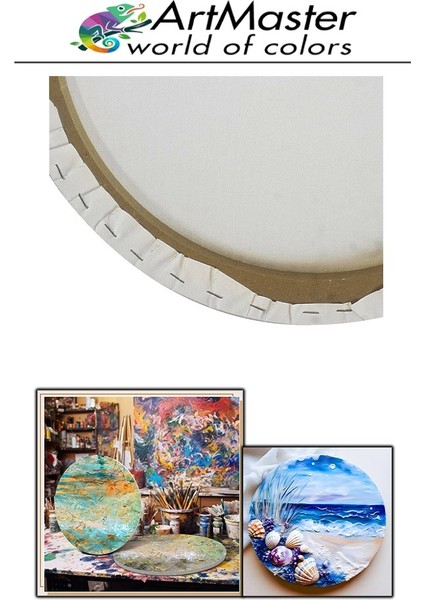 Yuvarlak Tuval 30X30 cm 1 Adet Astarlı Resim Tuvali Arkadan Zımbalı Akrilik Boya Yağlı Boya Resim Çerçevesi indirimleri