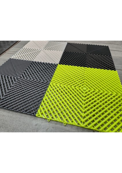 Profesyonel Geçmeli Zemin Karo 40X40 cm | Oto Yıkama Detailing Garaj Tamirhane Zemin Kaplaması (7 Adet)