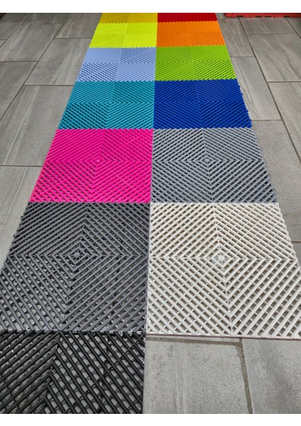 Profesyonel Geçmeli Zemin Karo 40X40 cm | Oto Yıkama Detailing Garaj Tamirhane Zemin Kaplaması (7 Adet)