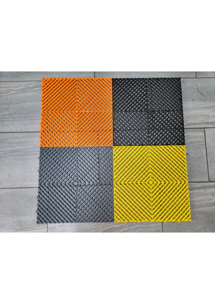 Profesyonel Geçmeli Zemin Karo 40X40 cm | Oto Yıkama Detailing Garaj Tamirhane Zemin Kaplaması (7 Adet)