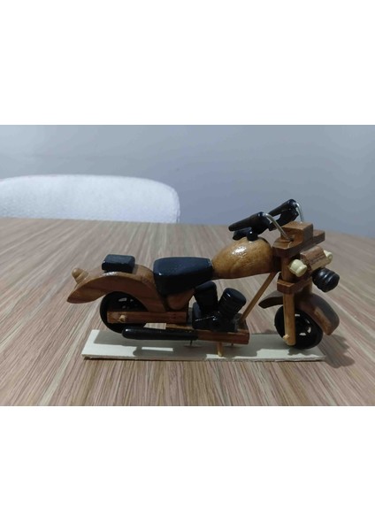 Retro Ahşap Vintage Motosiklet Biblo 3 Lü Set modelleri