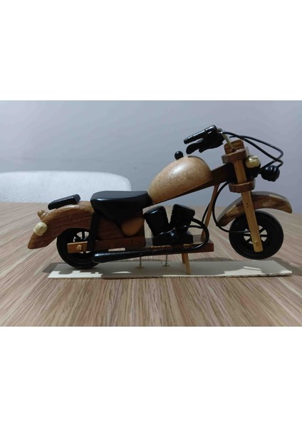 Retro Ahşap Vintage Motosiklet Biblo 3 Lü Set fırsatları