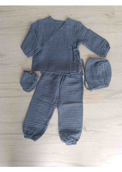 Bebek Alt Üst Müslin Takım / Şapka Eldiven Takımı/hastane Çıkışı