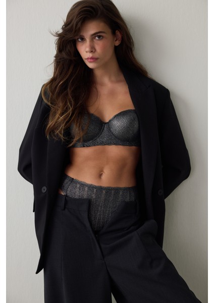 Gümüş Antrasit Bloom Shinny Sütyen fiyatları