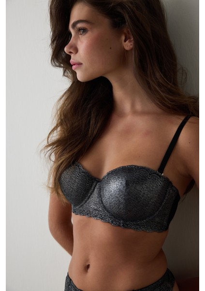 Gümüş Antrasit Bloom Shinny Sütyen fırsatları