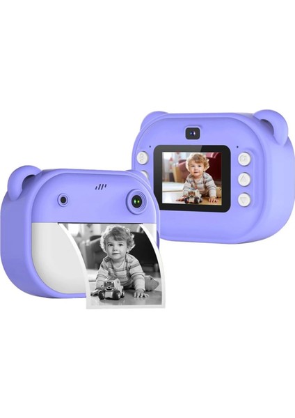 Dijital Video Kayıt Fotoğraf Çocuk Kamerası Anlık Termal Resim Kağıt Baskılı