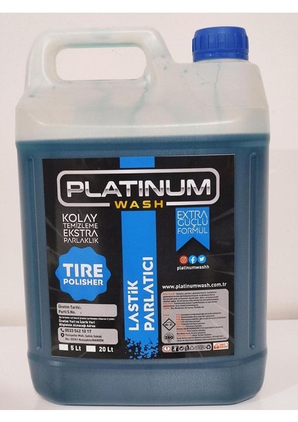 Platınum Wash Deluxe Konsantre Lastik Parlatıcı 5lt