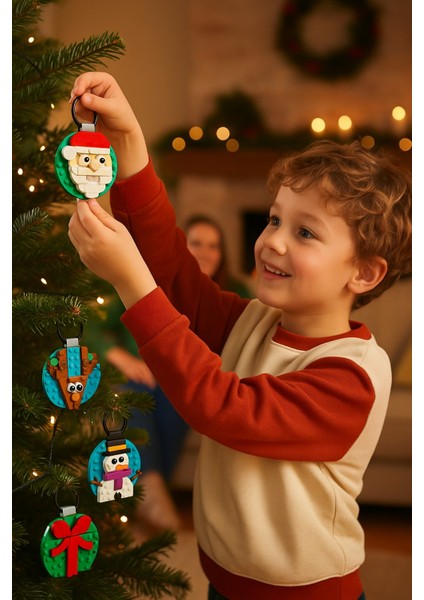 Yılbaşı Süsü Koleksiyonu Asılabilir Dekor Seti Çocuklar Için Eğlenceli Yapım ve Süsleme Keyfi