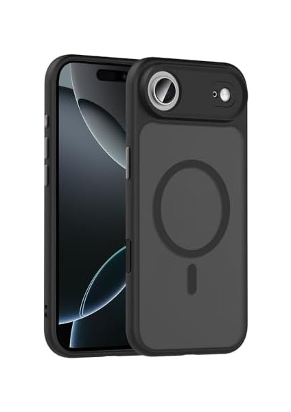 17 Air Için Kılıf Mat Arka Yüzey Uyumlu Şarj Özellikli Flet M-Safe Kapak (Siyah) modelleri