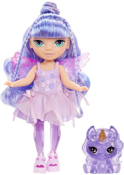 Rainbow High Littles Gökkuşağı Perisi Amethyst Willow Bebek Seti Kanatlı Mor Oyuncak - 14 cm modelleri