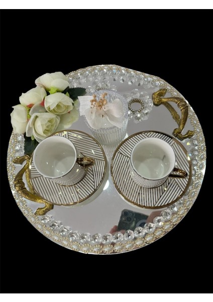 Tacir 2’li Gold Çizgili Lüks Kahve Fincan Takımı | Porselen Türk Kahvesi Fincanı Seti fırsatları