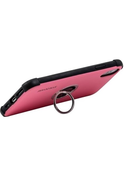 11 Pro Kılıf - Halka Tutuculu & Standlı Silikon Kılıf, Darbeye Dayanıklı, Mıknatıslı, 11 Pro Uyumlu Açık Pembe