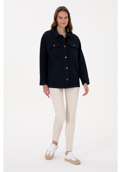 Kadın Lacivert Gömlek Örme 50314224-VR033 fırsatları