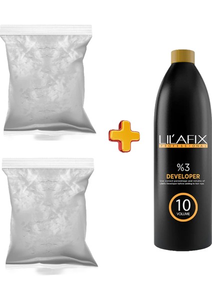 3'lü Paket Set Gri Oryal 2X500 gr + 1000 ml Oksidan 10 Volum