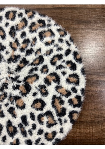 Leopar Desen Yumuşak Tüylü Fransız Ressam Bere – Kışlık Şık Kadın Bere Modeli fiyatları