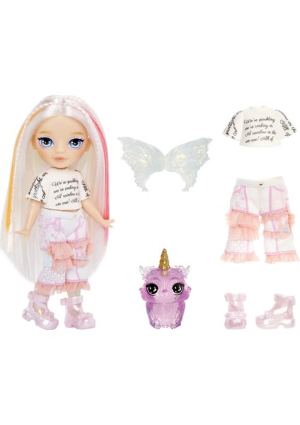 Rh Littles Gokkusagi Perisi Opal Raine Oyuncak Bebek Kanatli Mini Kiz Cocuk Figur Seti - 14 cm fiyatları