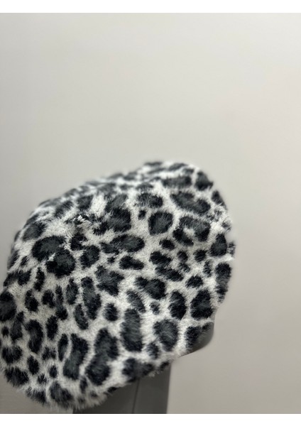 Leopar Desen Yumuşak Tüylü Fransız Ressam Bere – Kışlık Şık Kadın Bere Modeli modelleri
