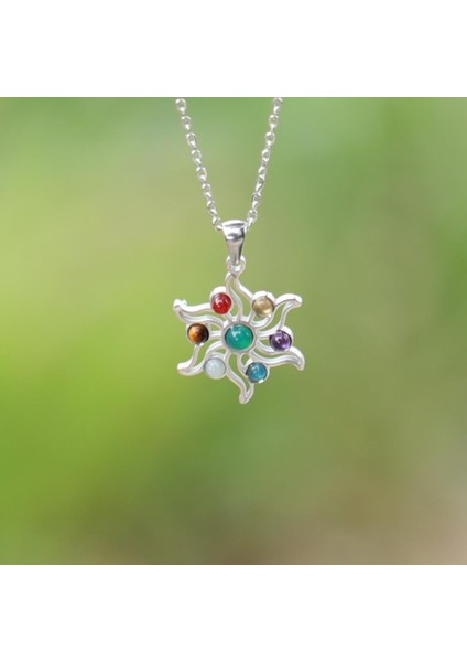 Çakra Güneşi Çelik Kolye – Doğal Taş Enerjisi ve Şık Tasarım Bir Arada fiyatları