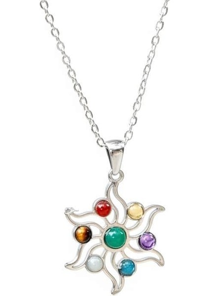 Çakra Güneşi Çelik Kolye – Doğal Taş Enerjisi ve Şık Tasarım Bir Arada modelleri