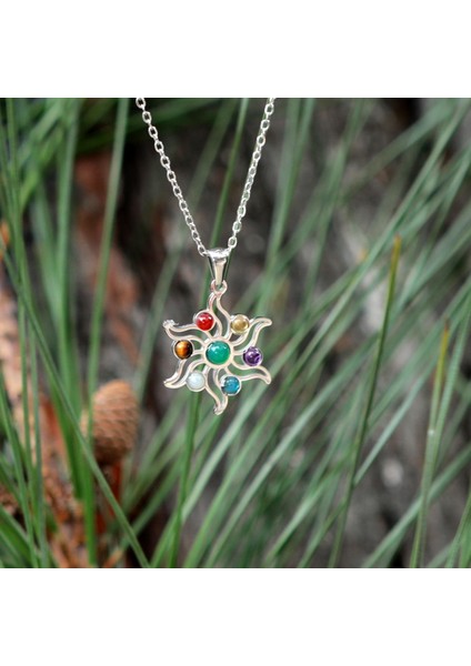 Çakra Güneşi Çelik Kolye – Doğal Taş Enerjisi ve Şık Tasarım Bir Arada fırsatları