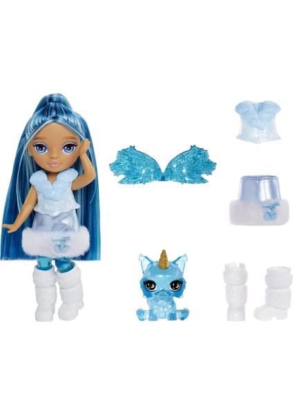 Kanatlı Mini Rainbow High Littles Gökkuşağı Perisi Bebeği Sapphire Bradshaw Oyuncak Seti Maviş Bebek - 14 cm fiyatları