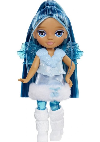 Kanatlı Mini Rainbow High Littles Gökkuşağı Perisi Bebeği Sapphire Bradshaw Oyuncak Seti Maviş Bebek - 14 cm modelleri