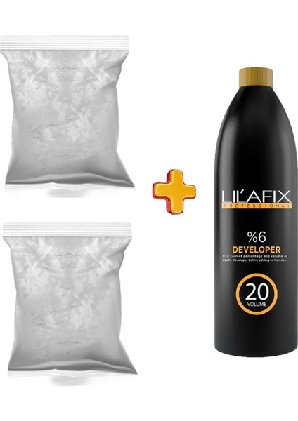 3'lü Paket Set Gri Oryal 2X500 gr + 1000 ml Oksidan 20 Volum