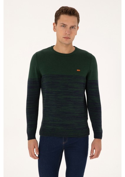 Erkek Koyu Yeşil Kazak /triko 50314970-VR079